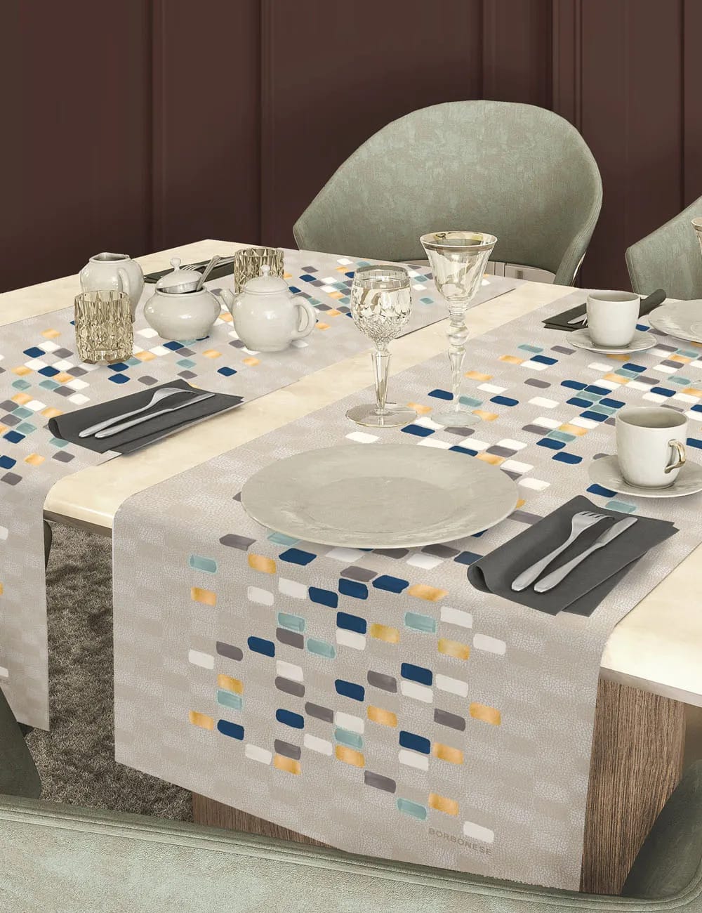 Mosaico Runner Borbonese 50x150