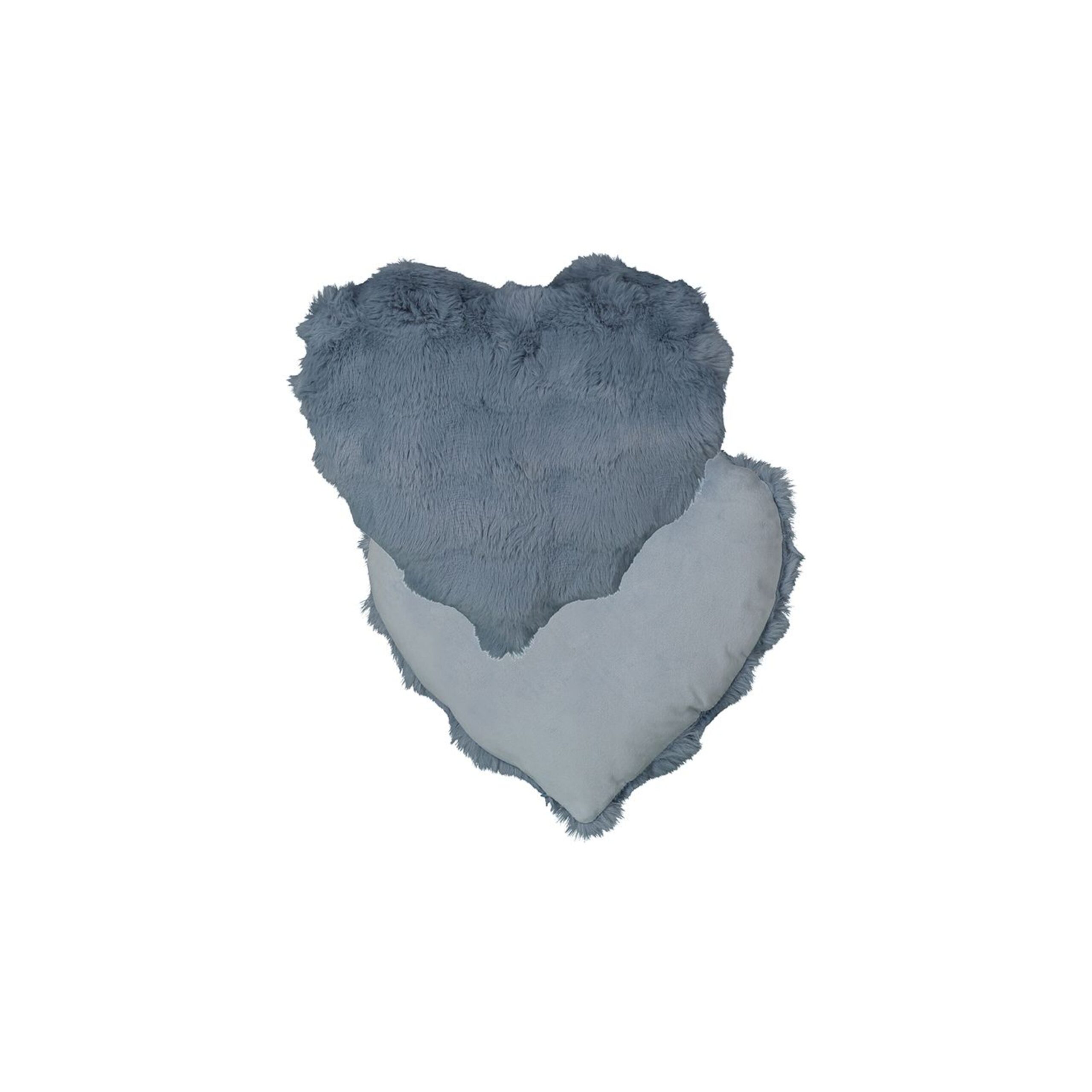 Cuscino Cuore 40x40 Bianco Corda Melange Pelliccia Ecologica