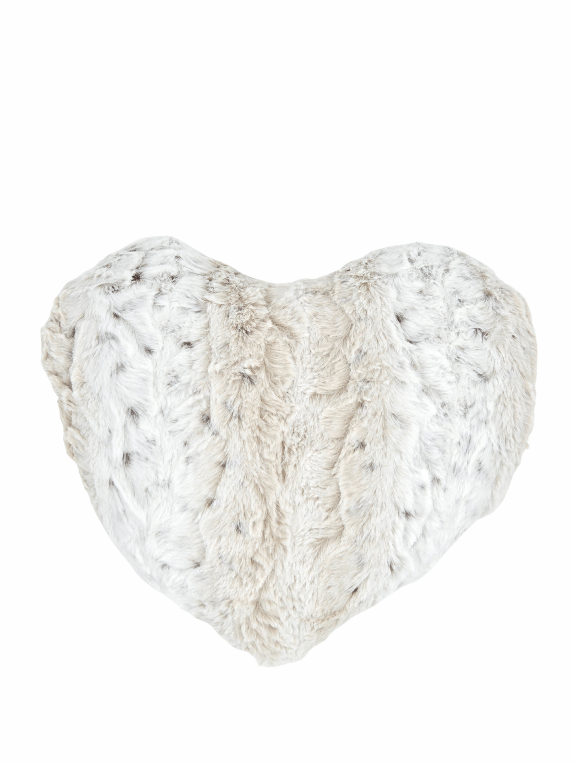 Cuscino Cuore 40x40 Avio Pelliccia Ecologica