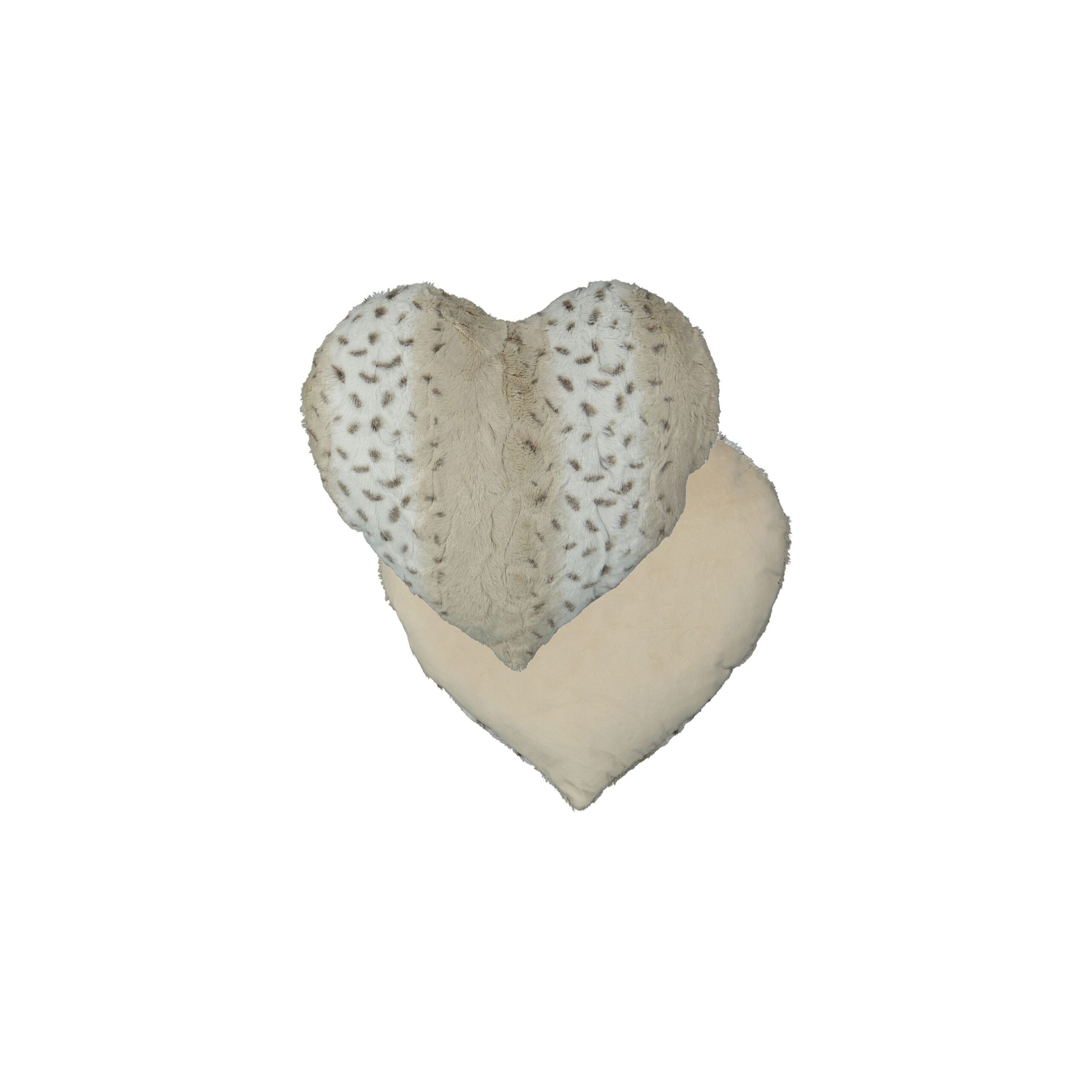 Cuscino Cuore 40x40 Avio Pelliccia Ecologica - immagine 2