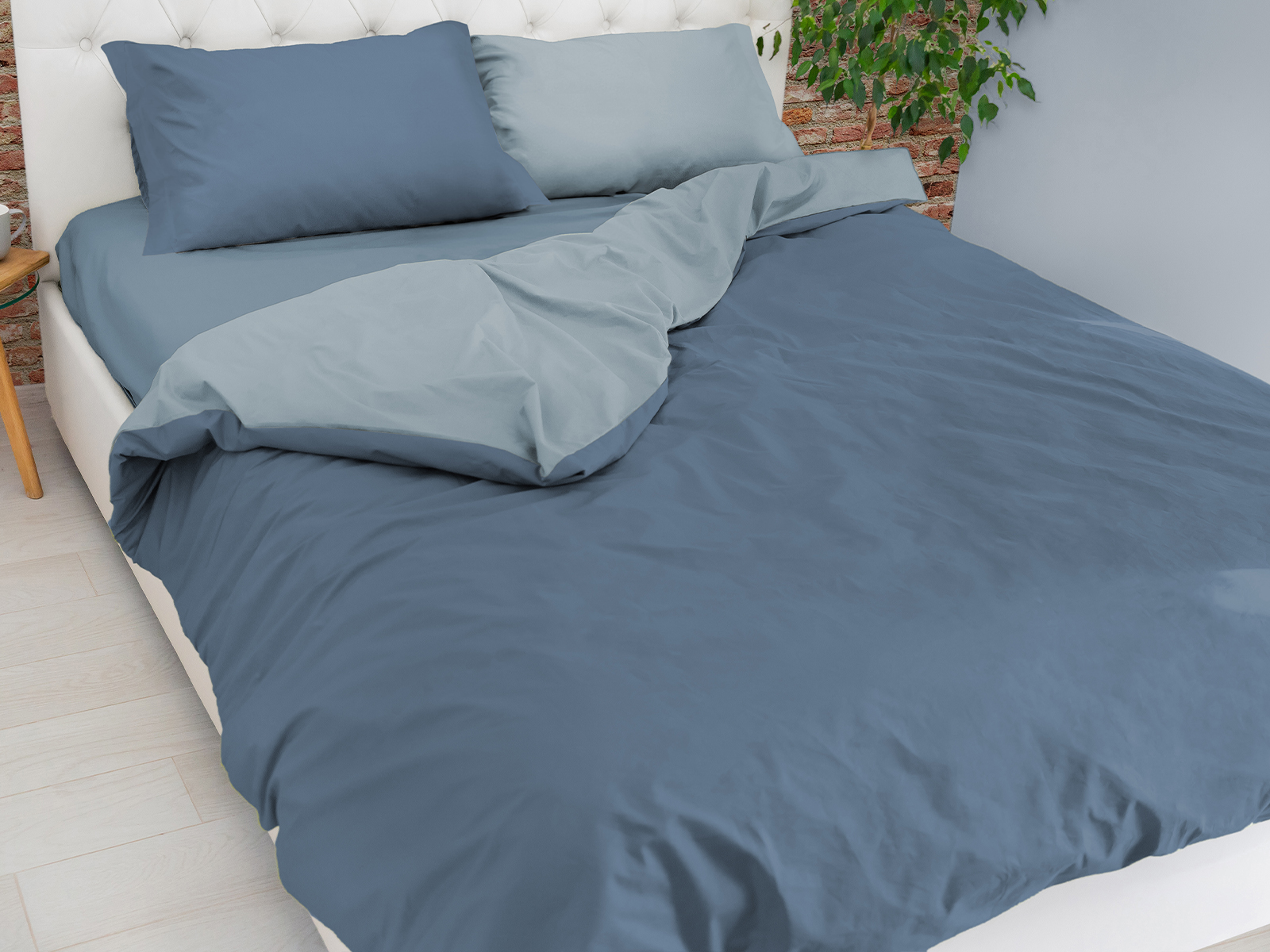 Parure Copripiumino Easy - Bicolor Piazza e Mezza NO STIRO - immagine 2