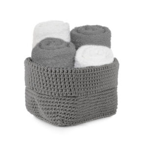 Set 4 Lavette con Cestino Uncinetto