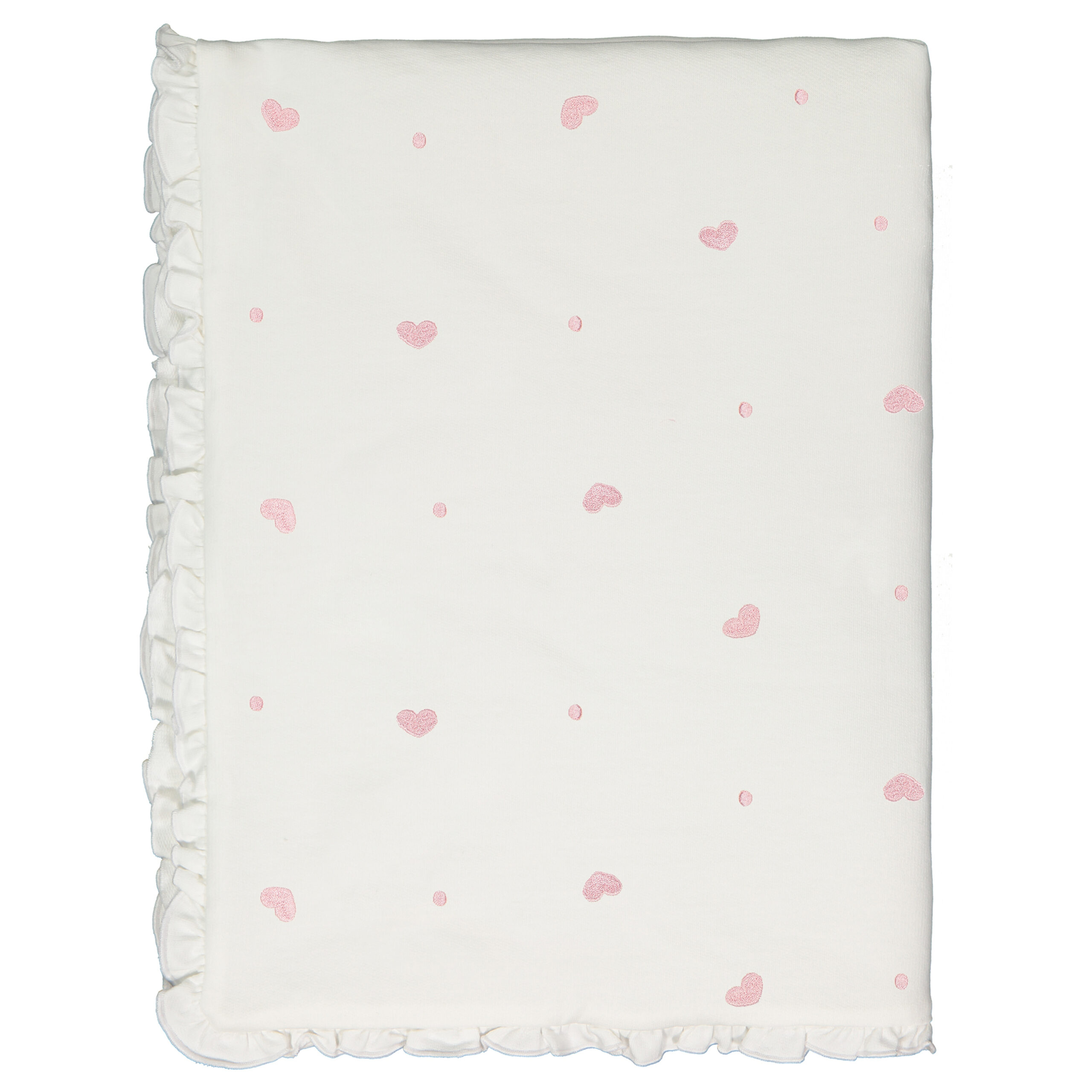Trapuntino Carrozzina Cuoricini 66x86