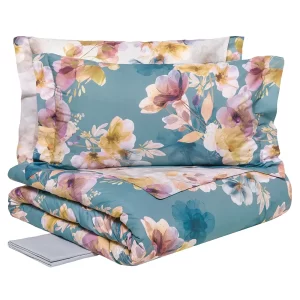 Yumi Completo Copripiumino Matrimoniale Petrolio